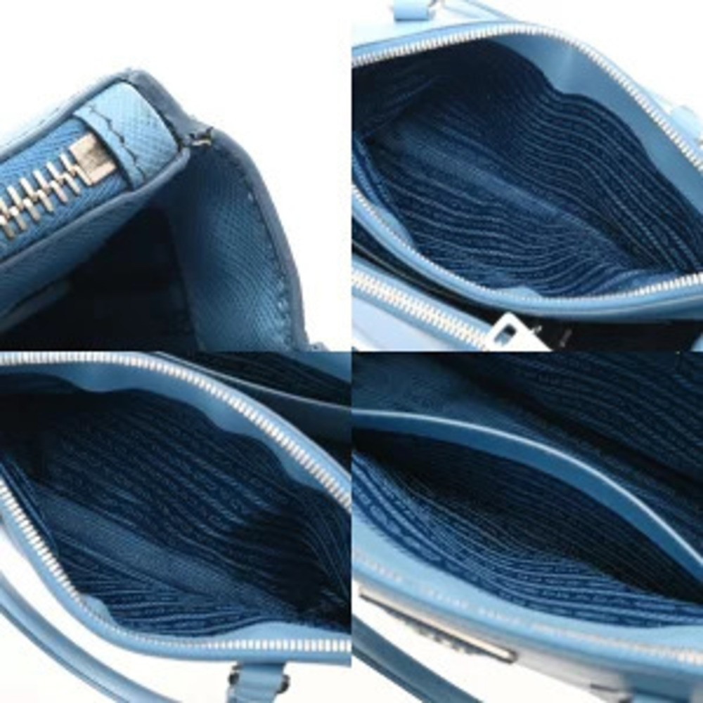 Prada Galleria Bag Blue Saffiano Leather Handbag - Picture 8 of 9